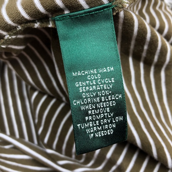 Ralph Lauren Lauren Active polo striped white and brown T-shirt - Picture 6 of 7